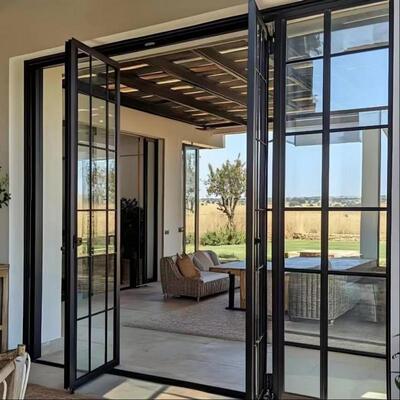 Bon prix Porte française insonorisée Design personnalisé Matériau de porte et fenêtre en aluminium pour entrepôt d'appartement avec garantie de plus de 5 ans en ligne
