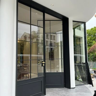 سعر جيد YATTON Modern Waterproof French Aluminum Doors 5+ Years Guarantee for Apartment Hotel Warehouse School Use (أبواب الألومنيوم الفرنسية العازلة على الماء الحديثة) الانترنت