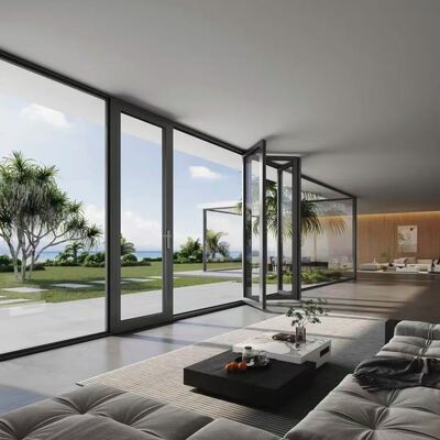 Good price Modern Aluminum Folding Door for House Exterior Aluminum Alloy Frame Folding Door Aluminum Door and Window Material online