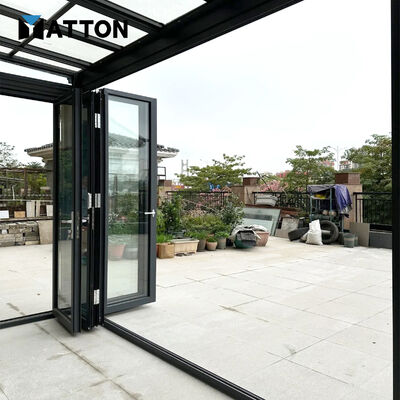 Buen precio Puerta plegable de alta calidad Materiales de fabricación de ventanas de aluminio aleación de aluminio doble capa aislada vidrio templado pesado en línea