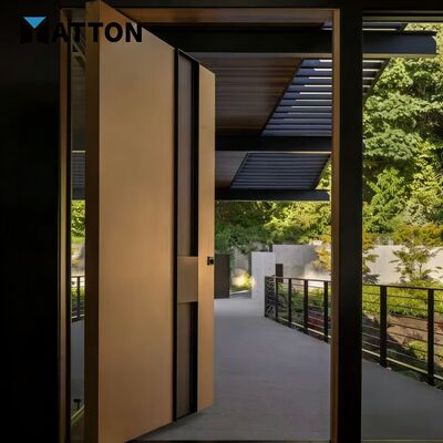 Buen precio Puerta pivot moderna de lujo seguridad anti robo Puerta pivot de aluminio para mansión Villa Casa Puerta de entrada en línea