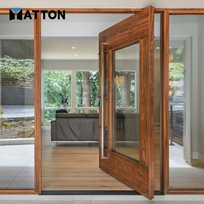 Harga yang bagus Heavy-duty Waterproof Aluminium Alloy Pivot Front Entry Pintu Termal Break Isolasi Termal Desain modern untuk on line