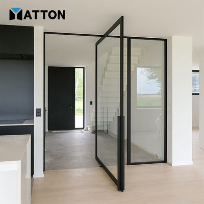 Harga yang bagus Pintu Pivot Aluminium Modern Pintu Aluminium Thermal Break untuk Pintu Masuk Perumahan & Komersial on line