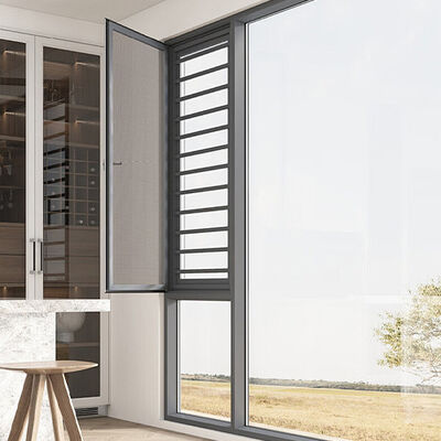 Giá tốt. Thiết kế tùy chỉnh Modern Aluminum Alloy Casement Window Magnetic Screen Glass lớp hai cho các tính năng chống âm trực tuyến