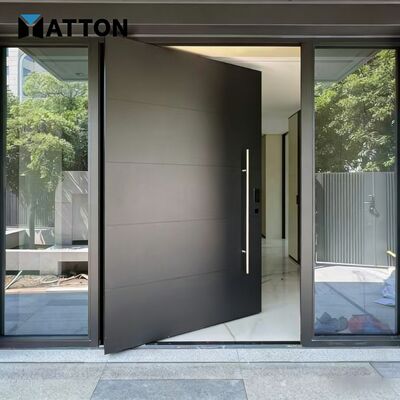 Harga yang bagus Pintu Masuk Pivot Aluminium Grosir Pabrik Langsung Pintu Depan Eksterior Modern Ukuran Kustom Tersedia Apartemen Villa on line