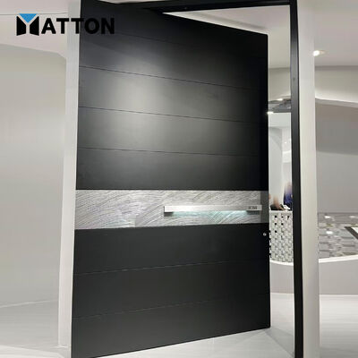 Harga yang bagus Pintu Pivot Aluminium Tahan Air dan Kedap Suara Murah untuk Pintu Depan Keamanan Vila Perumahan on line
